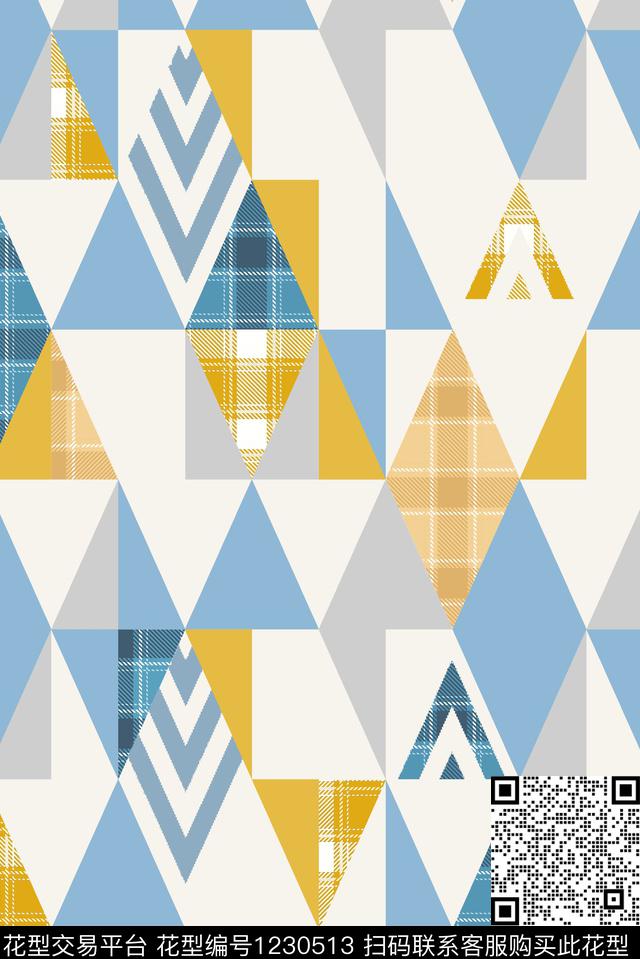 大牌风几何小清新传统印花华亿平台下载（图片编号: 1230513） - 瓦栏（Walan）