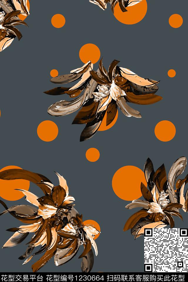 大牌风波点复古数码印花华亿平台下载（图片编号: 1230664） - 瓦栏（Walan）