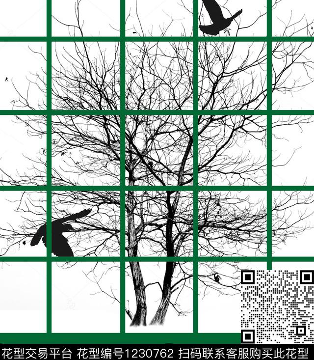 黑白华亿平台几何数码定位花数码印花华亿平台下载（图片编号: 1230762） - 瓦栏（Walan）