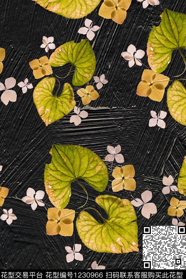 大牌风花卉绿植树叶数码印花华亿平台下载（图片编号: 1230966） - 瓦栏（Walan）