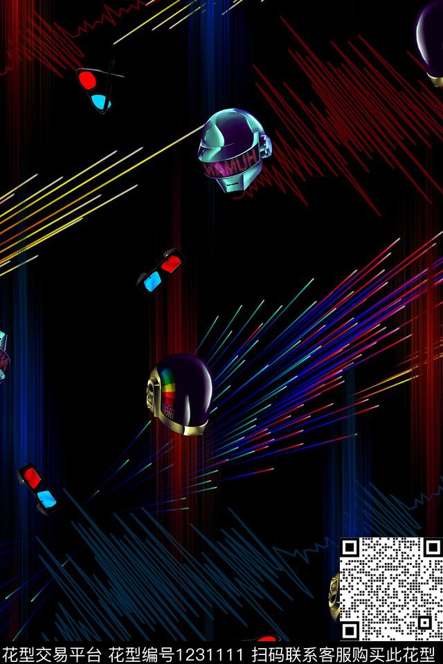 抽象男装Fei-男装Fei-创意趣味传统印花华亿平台下载（图片编号: 1231111） - 瓦栏（Walan）