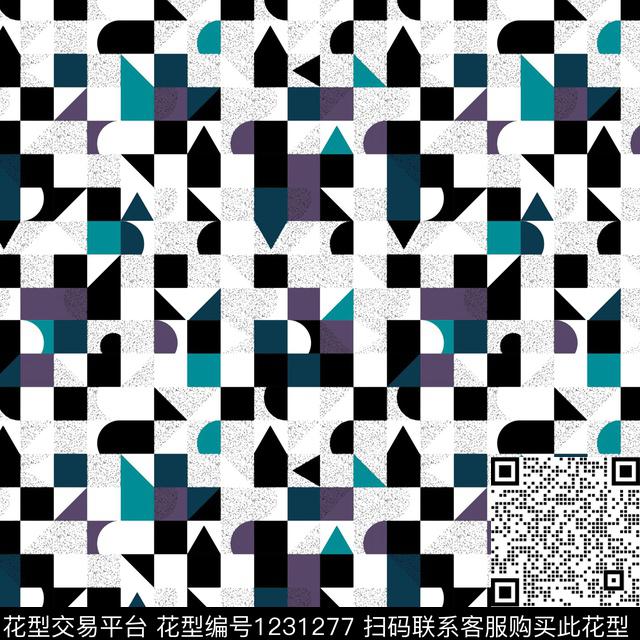 几何男装潮牌数码印花华亿平台下载（图片编号: 1231277） - 瓦栏（Walan）