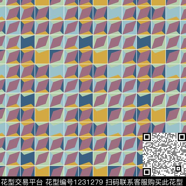 几何男装潮牌数码印花华亿平台下载（图片编号: 1231279） - 瓦栏（Walan）