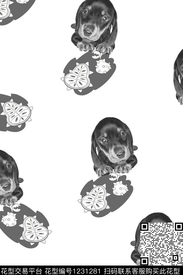 卡通动物趣味数码印花华亿平台下载（图片编号: 1231281） - 瓦栏（Walan）