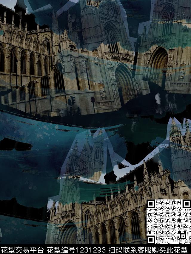 大牌风建筑男装数码印花华亿平台下载（图片编号: 1231293） - 瓦栏（Walan）