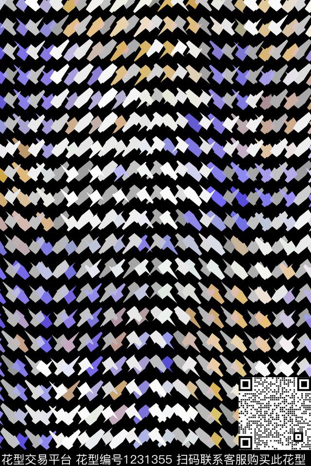 迷彩抽象几何数码印花华亿平台下载（图片编号: 1231355） - 瓦栏（Walan）