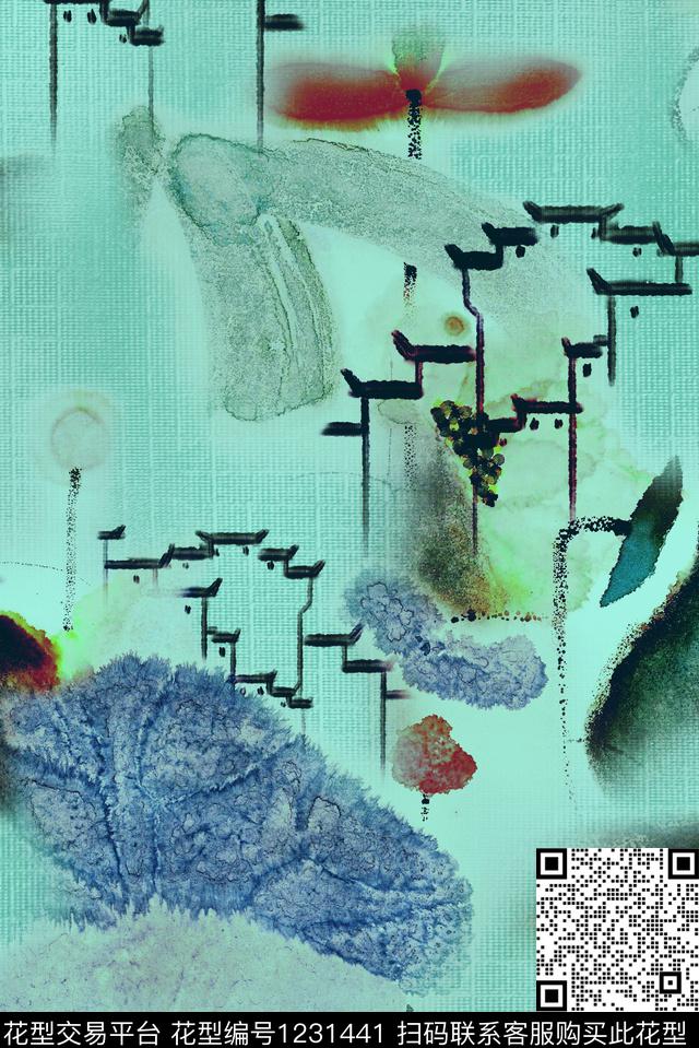 休闲肌理花卉数码印花华亿平台下载（图片编号: 1231441） - 瓦栏（Walan）