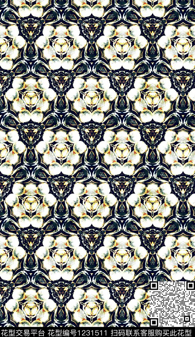 大牌风宫廷风复古数码印花华亿平台下载（图片编号: 1231511） - 瓦栏（Walan）