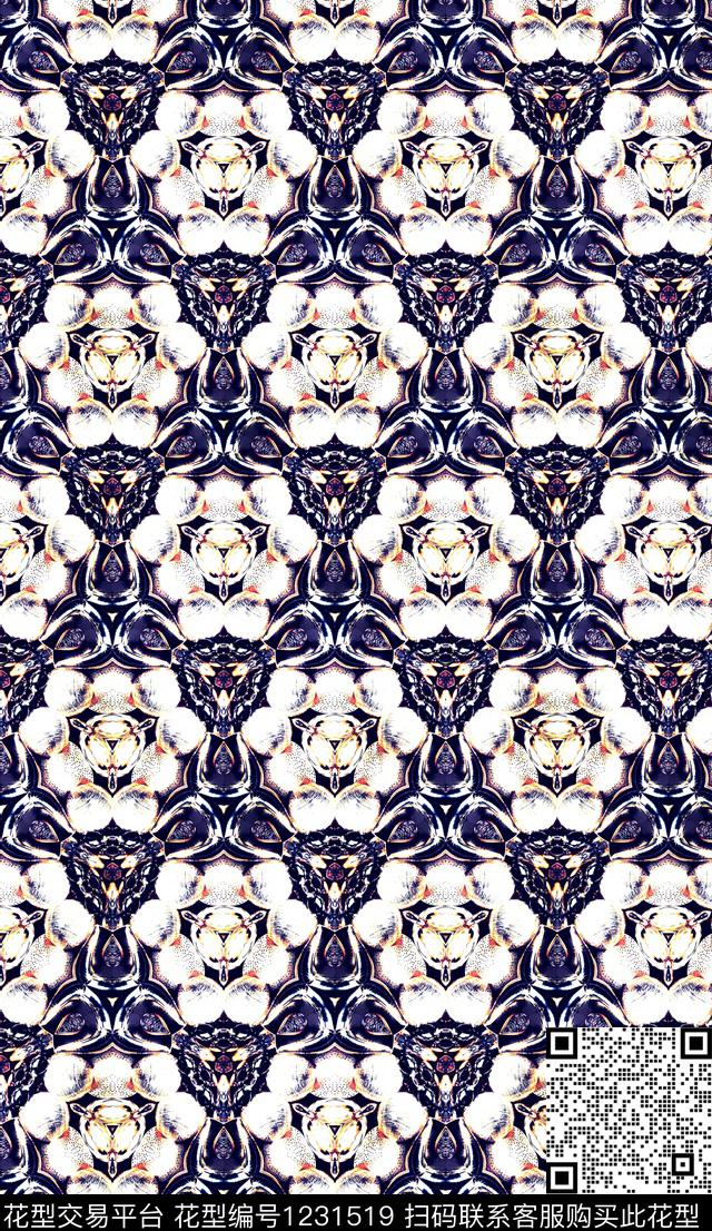 大牌风复古数码印花华亿平台下载（图片编号: 1231519） - 瓦栏（Walan）