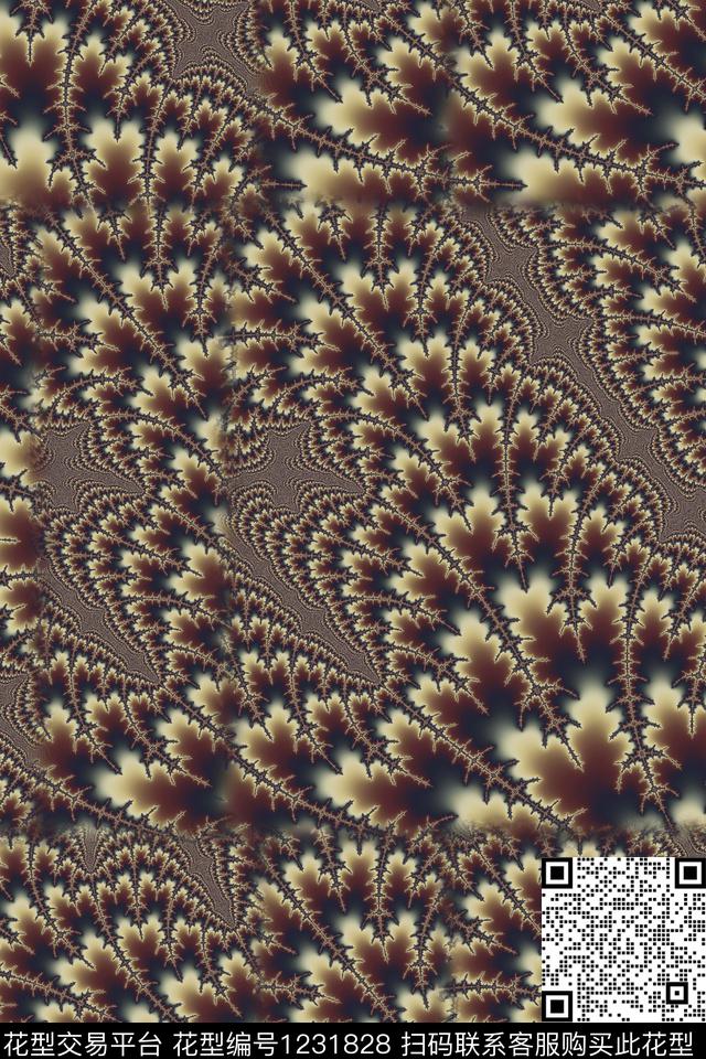 抽象复古中老年数码印花华亿平台下载（图片编号: 1231828） - 瓦栏（Walan）