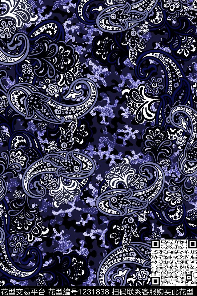 佩斯利民族风中老年数码印花华亿平台下载（图片编号: 1231838） - 瓦栏（Walan）