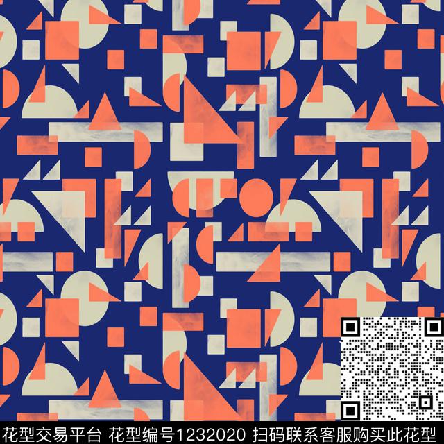 几何男装潮牌数码印花华亿平台下载（图片编号: 1232020） - 瓦栏（Walan）