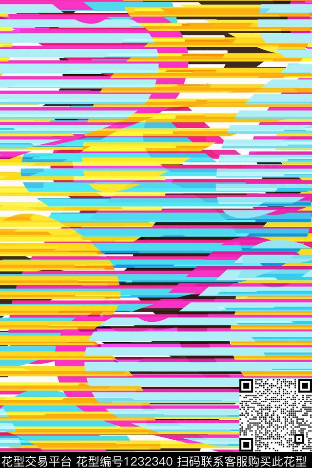 休闲抽象男装运动服数码印花华亿平台下载（图片编号: 1232340） - 瓦栏（Walan）