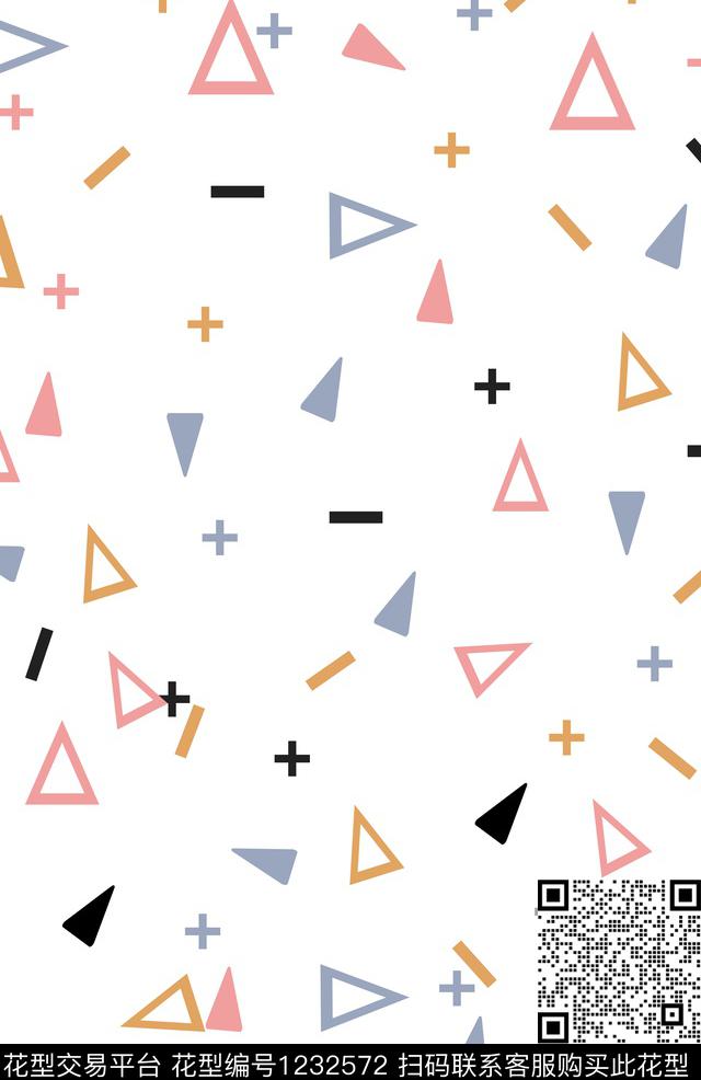 几何简约小清新传统印花华亿平台下载（图片编号: 1232572） - 瓦栏（Walan）