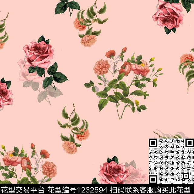 花卉小碎花淑女数码印花华亿平台下载（图片编号: 1232594） - 瓦栏（Walan）