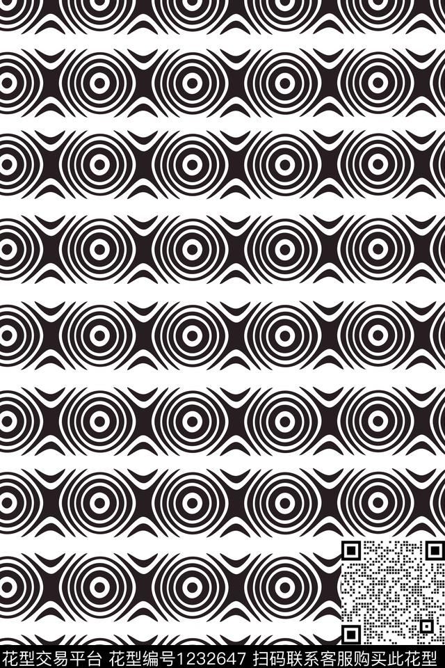 抽象几何线条传统印花华亿平台下载（图片编号: 1232647） - 瓦栏（Walan）