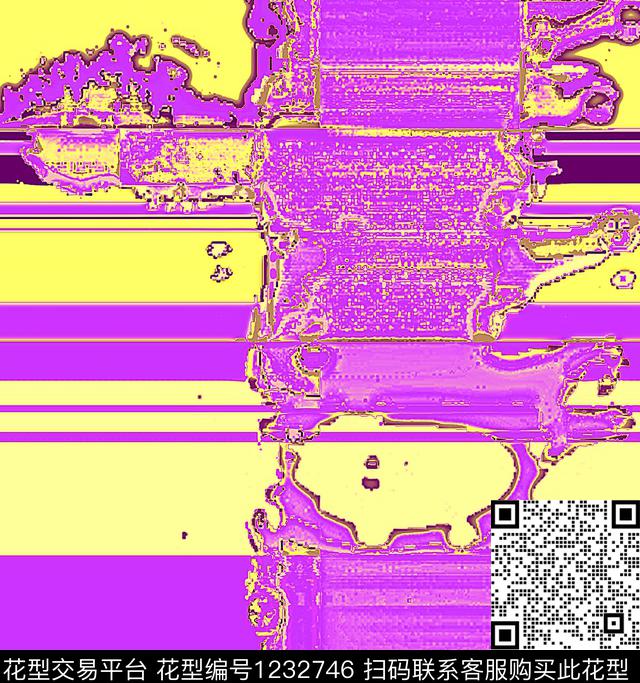 抽象线条颜色数码印花华亿平台下载（图片编号: 1232746） - 瓦栏（Walan）