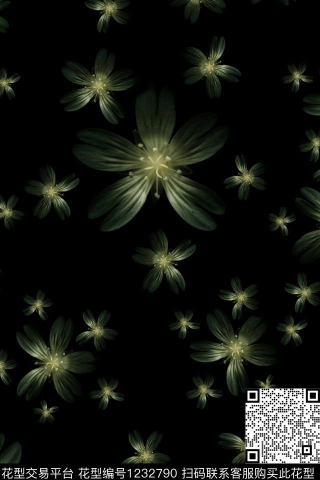 植物抽象男装休闲花卉数码印花华亿平台下载（图片编号: 1232790） - 瓦栏（Walan）