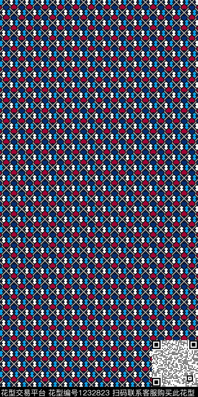 几何男装洋阳---男装密铺几何印花传统印花华亿平台下载（图片编号: 1232823） - 瓦栏（Walan）