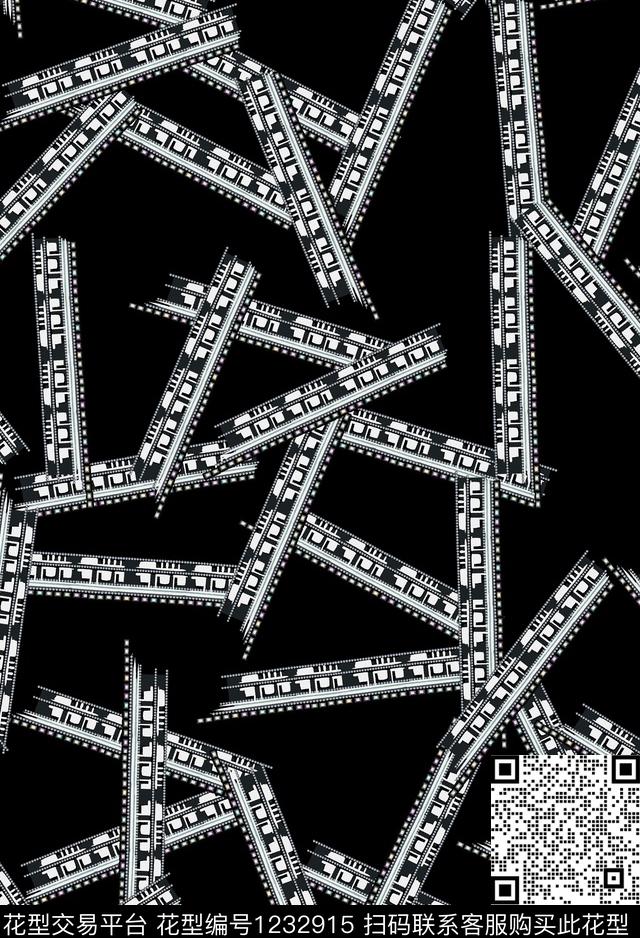 大牌风抽象几何数码印花华亿平台下载（图片编号: 1232915） - 瓦栏（Walan）