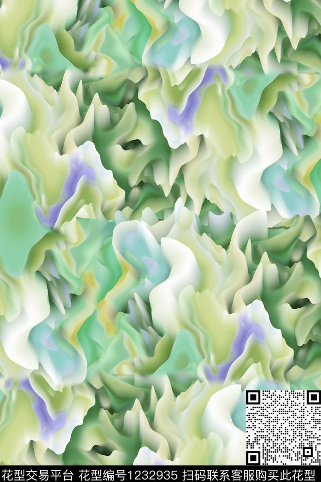 肌理波浪纹山脉纹数码印花华亿平台下载（图片编号: 1232935） - 瓦栏（Walan）