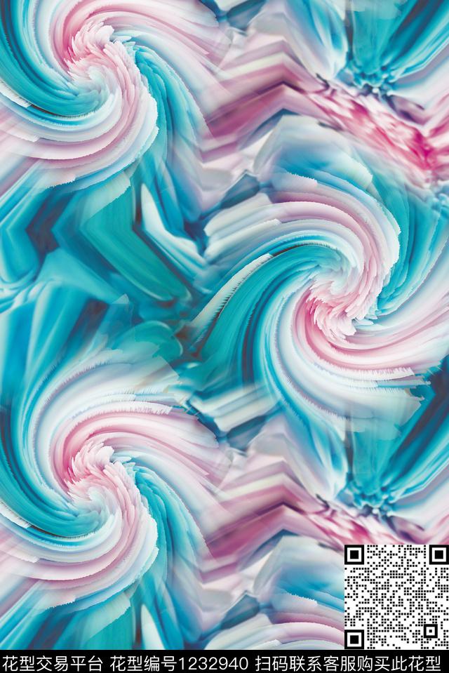 肌理旋涡旋转数码印花华亿平台下载（图片编号: 1232940） - 瓦栏（Walan）