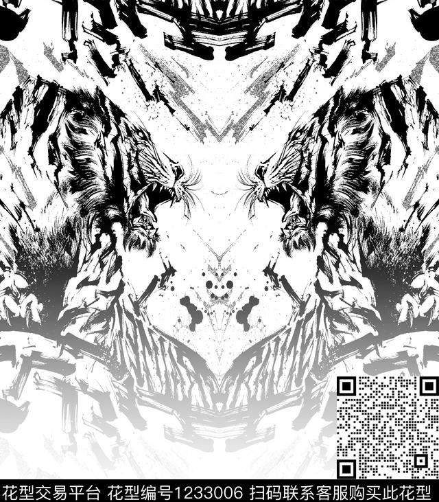 老虎定位花数码印花华亿平台下载（图片编号: 1233006） - 瓦栏（Walan）