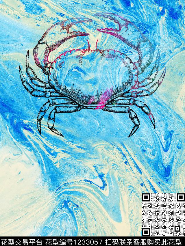 动物头时尚简约数码印花华亿平台下载（图片编号: 1233057） - 瓦栏（Walan）