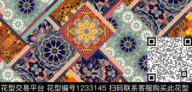 女装数码华亿平台民族风数码印花华亿平台下载（图片编号: 1233145） - 瓦栏（Walan）