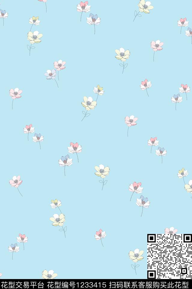 连衣裙年轻女性传统印花华亿平台下载（图片编号: 1233415） - 瓦栏（Walan）