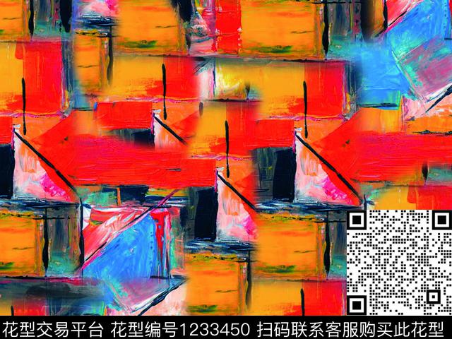 肌理笔触数码华亿平台数码印花华亿平台下载（图片编号: 1233450） - 瓦栏（Walan）