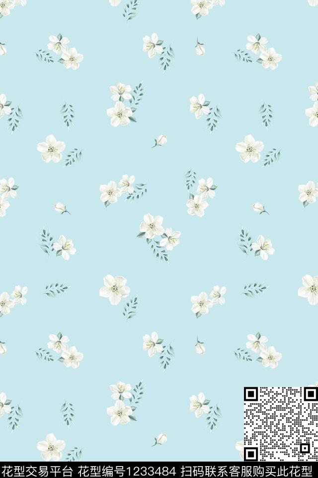 小碎花连衣裙年轻女性传统印花华亿平台下载（图片编号: 1233484） - 瓦栏（Walan）