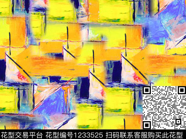 肌理笔触数码华亿平台数码印花华亿平台下载（图片编号: 1233525） - 瓦栏（Walan）