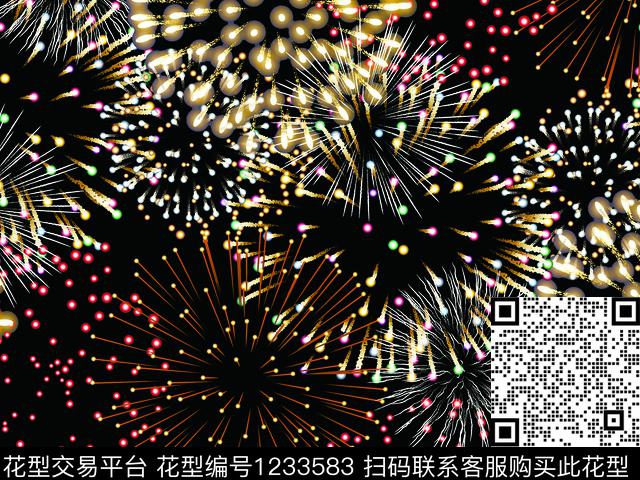 数码华亿平台烟火星空数码印花华亿平台下载（图片编号: 1233583） - 瓦栏（Walan）