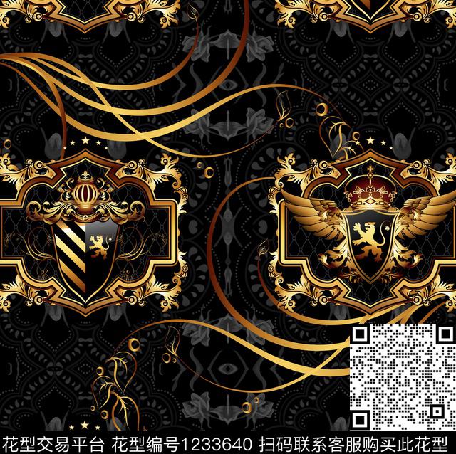 古典花纹GIVENCHY宫廷风数码印花华亿平台下载（图片编号: 1233640） - 瓦栏（Walan）