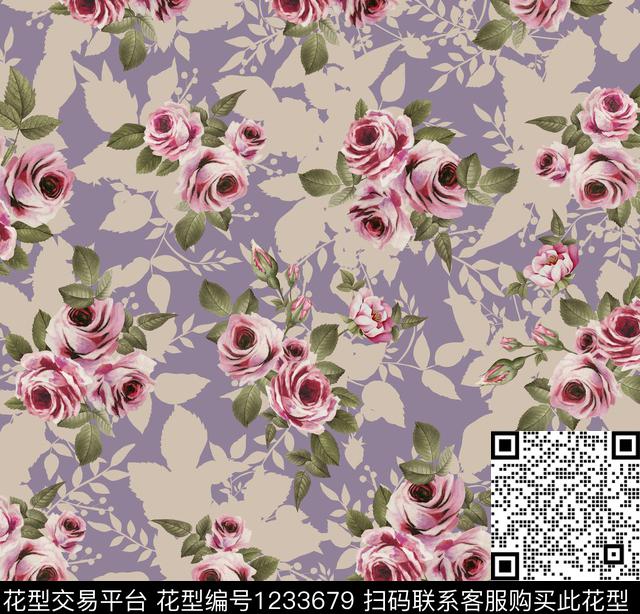 花卉小碎花数码印花华亿平台下载（图片编号: 1233679） - 瓦栏（Walan）