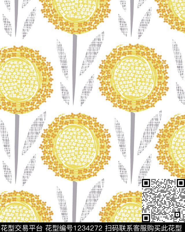 时尚绿植树叶花卉传统印花华亿平台下载（图片编号: 1234272） - 瓦栏（Walan）