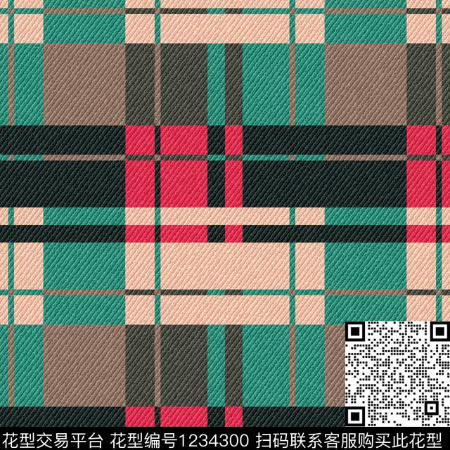 大牌风格子潮牌传统印花华亿平台下载（图片编号: 1234300） - 瓦栏（Walan）