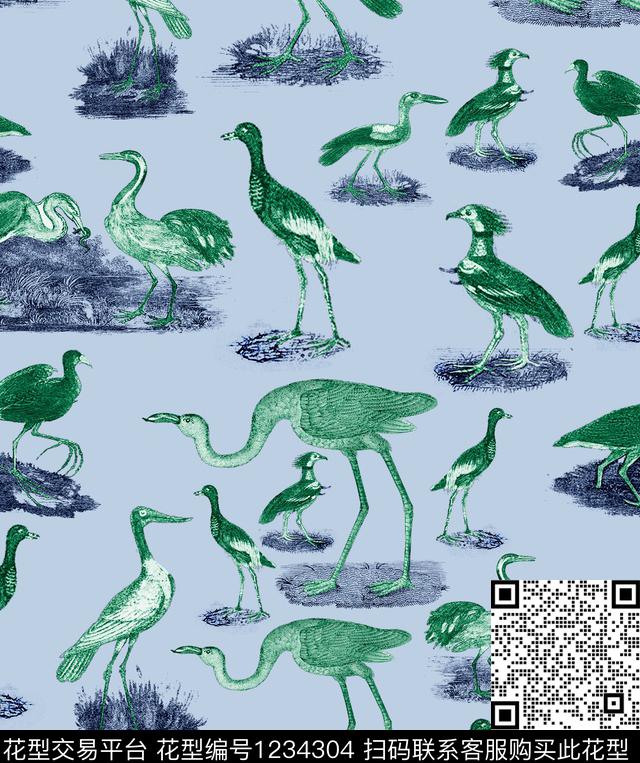 水果热带鱼小碎花数码印花华亿平台下载（图片编号: 1234304） - 瓦栏（Walan）