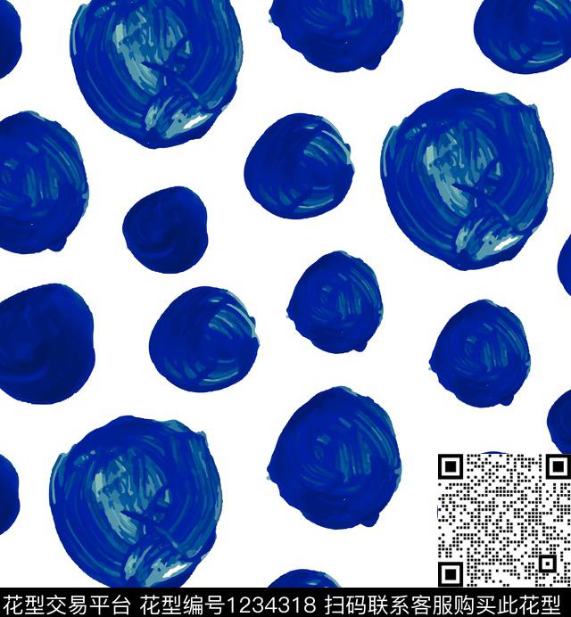 数码华亿平台艺术波点数码印花华亿平台下载（图片编号: 1234318） - 瓦栏（Walan）