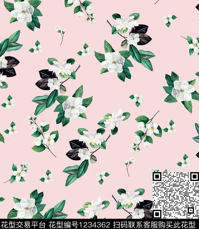 水果热带鱼小碎花数码印花华亿平台下载（图片编号: 1234362） - 瓦栏（Walan）