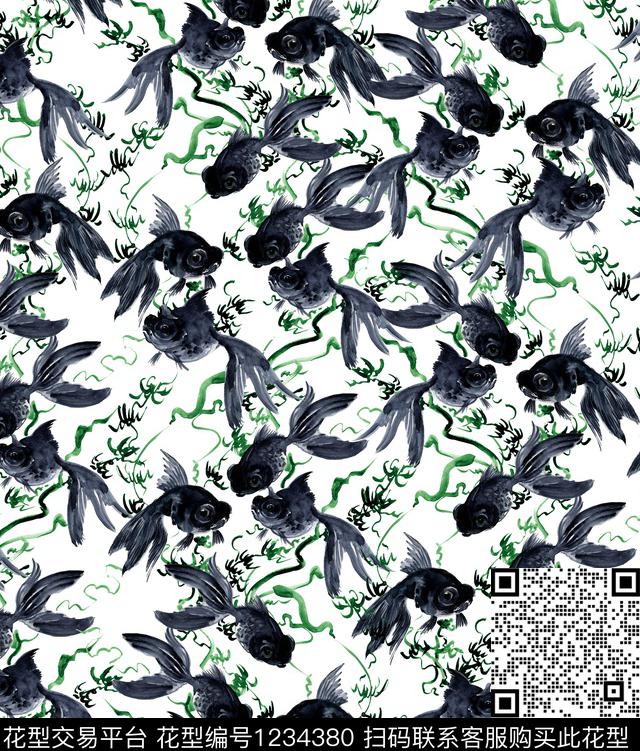 热带鱼数码印花华亿平台下载（图片编号: 1234380） - 瓦栏（Walan）