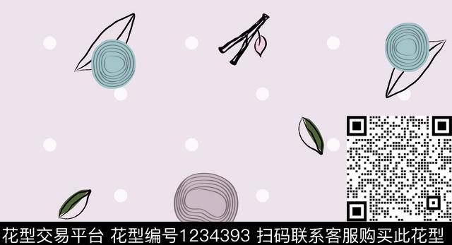 花卉园点抽象花朵传统印花华亿平台下载（图片编号: 1234393） - 瓦栏（Walan）