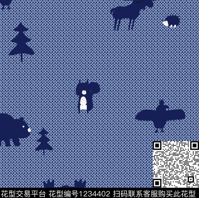 卡通动物大牌风时尚传统印花华亿平台下载（图片编号: 1234402） - 瓦栏（Walan）