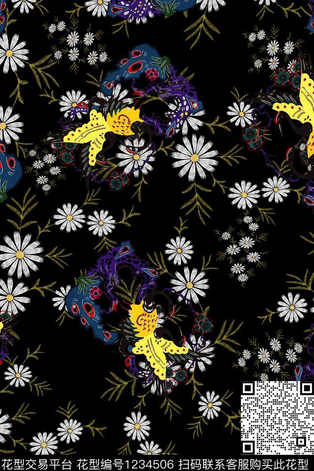 小碎花清爽空间感数码印花华亿平台下载（图片编号: 1234506） - 瓦栏（Walan）