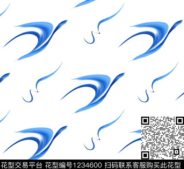 手绘花卉抽象鸟数码印花华亿平台下载（图片编号: 1234600） - 瓦栏（Walan）