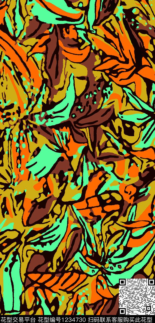 抽象几何服装花纹传统印花华亿平台下载（图片编号: 1234730） - 瓦栏（Walan）