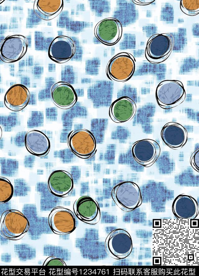 女装涂鸦几何传统印花华亿平台下载（图片编号: 1234761） - 瓦栏（Walan）