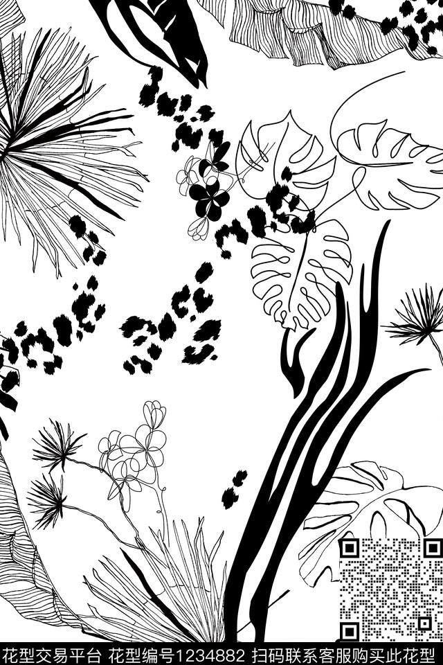 植物动物纹休闲传统印花华亿平台下载（图片编号: 1234882） - 瓦栏（Walan）