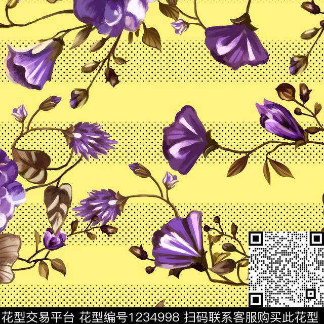 女装花卉大牌风数码印花华亿平台下载（图片编号: 1234998） - 瓦栏（Walan）